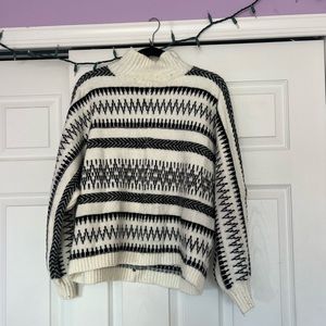 LOFT black and white pattern sweater